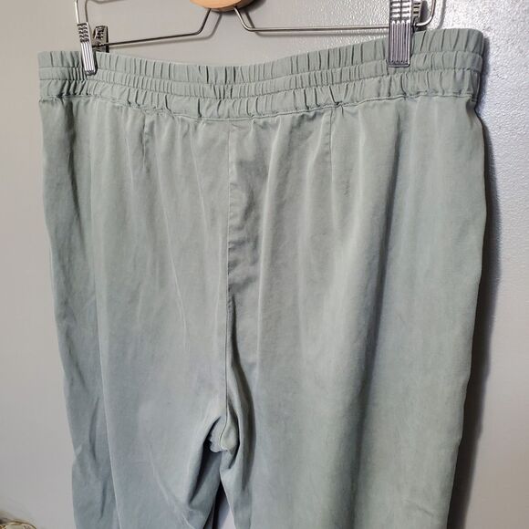 J. Jill Pants Petite Size Large Green Pull On Lyocell Blend Elastic Waist Casual - Picture 5 of 9